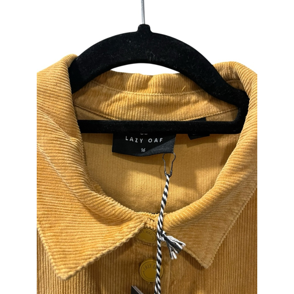 Lazy Oaf NWT Boilersuit Corduroy Jumpsuit Orange Size 16 Women's Long Sleeve - Picture 4 of 11